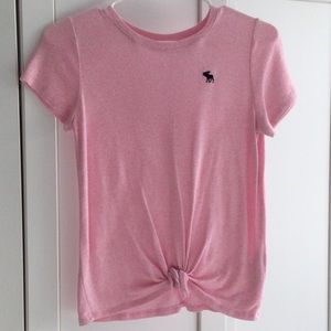 Light pink tied T shirt Abercrombie kids